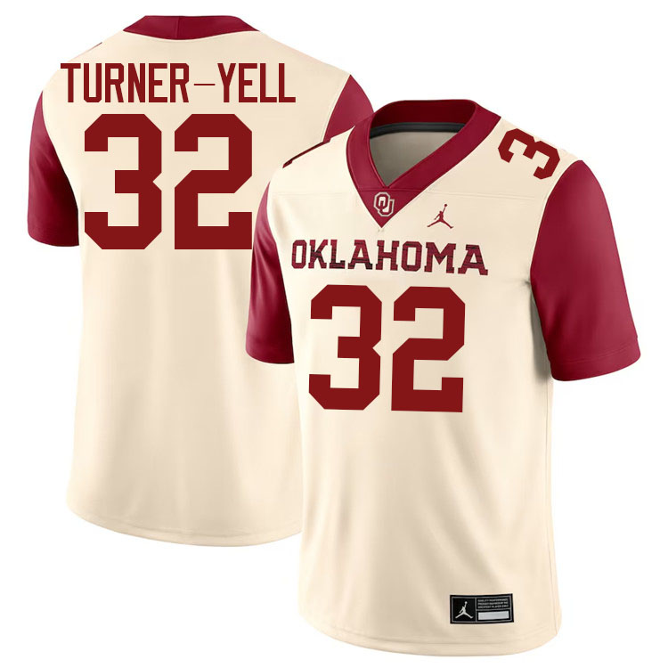 Delarrin Turner-Yell Oklahoma Sooners Jersey,Oklahoma Sooners Football Uniforms,Jersey-Cream